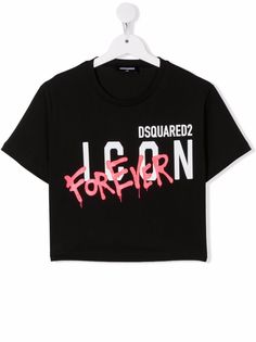 Dsquared2 Kids укороченная футболка с логотипом