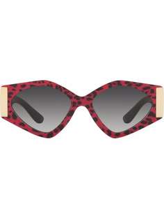 Dolce & Gabbana Eyewear очки в квадратной оправе с леопардовым принтом