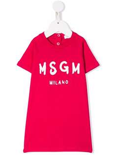 MSGM Kids платье-футболка с логотипом