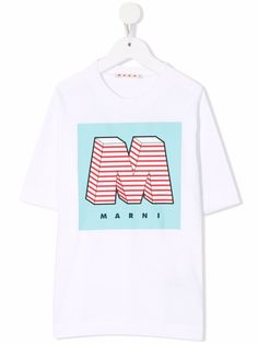 Marni Kids футболка с логотипом