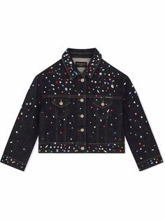 Dolce & Gabbana Kids декорированная джинсовая куртка