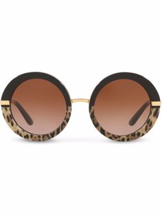 Dolce & Gabbana Eyewear солнцезащитные очки в круглой оправе