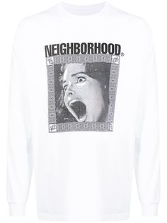 Neighborhood футболка с длинными рукавами и графичным принтом