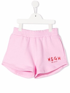 MSGM Kids спортивные шорты с логотипом