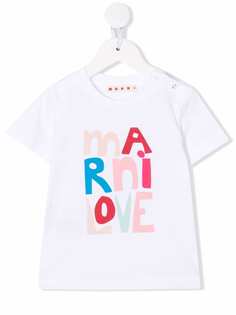 Marni Kids футболка с логотипом