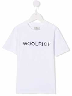 Woolrich Kids футболка с логотипом