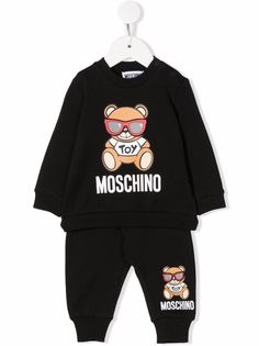 Moschino Kids спортивный костюм с принтом