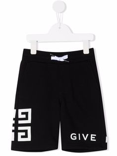 Givenchy Kids шорты с кулиской и логотипом