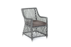 Плетеное кресло из искусственного ротанга латте (outdoor) серый 68x84x55 см.
