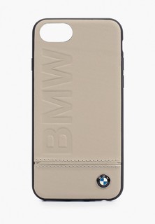 Чехол для iPhone BMW 8 / SE 2020, Signature Logo imprint Leather Taupe