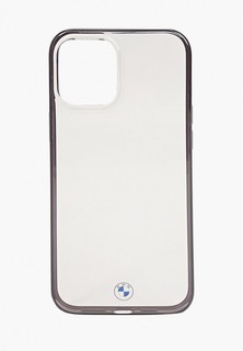 Чехол для iPhone BMW 12 Pro Max (6.7), Signature PC/TPU Transparent Hard/metal effect Black edges