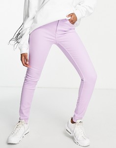 Сиреневые джинсы скинни с завышенной талией Noisy May Callie Chic-Фиолетовый цвет