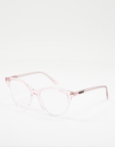 Розовые солнцезащитные очки в прозрачной оправе «кошачий глаз» Quay-Розовый цвет