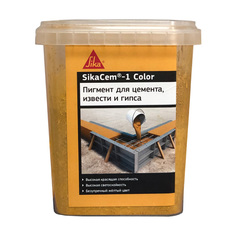 Добавки к смесям сухим специальные краситель SIKA SikaCem 1 Color для бетона и растворов 0,5кг желтый, арт.613942