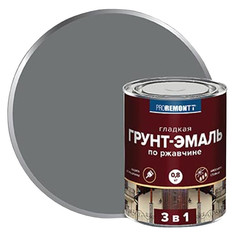 Краски и эмали по металлу и ржавчине грунт-эмаль алкидная PROREMONTT 3в1 по ржавчине 0,8 кг серая, арт.8300086