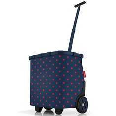 Сумка-тележка carrycruiser mixed dots red (reisenthel) синий 42x47x32 см.