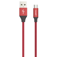 Дата-кабель PERO DC-02 micro-USB, 2А, 1м, красный ПЕРО