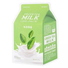 Успокаивающая маска APIEU Green Tea Milk One-Pack A'pieu