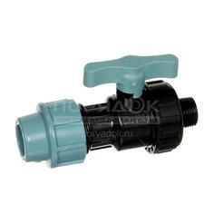 ПНД кран d25х3/4", резьба наружняя, STR СТР