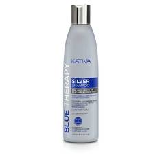Шампунь нейтрализатор желтизны для осветленных и мелированных волос Blue Therapy Kativa