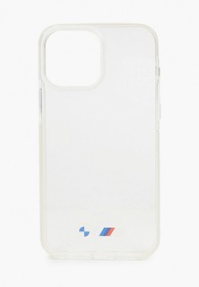 Чехол для iPhone BMW 13 Pro Max, M-Collection PC/TPU Hard Transp/White TPE edges