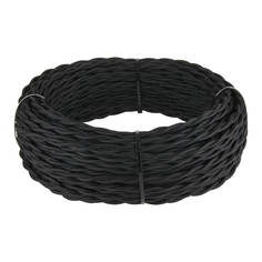 Кабель Ретро кабель Werkel витой двухжильный 1,5 мм черный W6452508 4690389165719