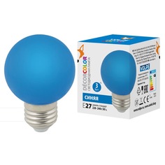 Лампочка Лампа светодиодная Volpe E27 3W синяя LED-G60-3W/Blue/E27/FR/С UL-00006957