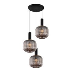 Люстра Подвесная люстра Lumina Deco Gato LDP 1217-3 GY+BK