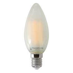 Лампочка Лампа светодиодная филаментная Thomson E14 7W 4500K свеча матовая TH-B2136