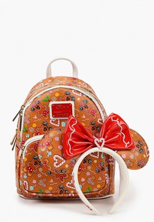 Рюкзак и ободок Loungefly Disney Ginger Bread AOP Mini Backpack Headband Set WDBKS0011