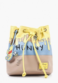 Рюкзак и брелок Loungefly Disney Winnie The Pooh 95th Anniversary Honeypot Convert. Bucket Backpack WDBK1895