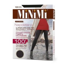 Колготки Minimi, Mini Napoletano, 100 DEN, микрофибра, 2, Carbone/темно-серые, лапша