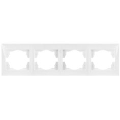 Рамка четырехпостовая, горизонтальная, керамика, белая, TDM Electric, Таймыр, SQ1814-0030