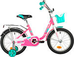 Велосипед Novatrack 16 MAPLE розовый крылья и багажник хром