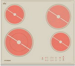 Встраиваемая электрическая варочная панель Hyundai HHE 6450 BE бежевый