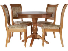 Обеденная группа стол и 4 стула (аврора) коричневый Avrora