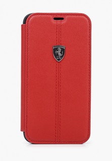 Чехол для iPhone Ferrari X / XS, Heritage W Leather Red
