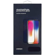 Защитное стекло UNBROKE для Apple iPhone 12 Pro Max, защита динамика, Full Glue, черная рамка