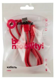 Дата-кабель MB mObility USB - micro USB, 3А, красный УТ000025665