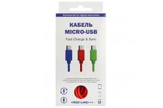 Дата-кабель Red Line USB - micro USB, красный УТ000009493