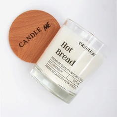 Свеча ароматическая из натурального воска с деревянным фитилем Hot Bread / Хлеб 225 МЛ Candle Me