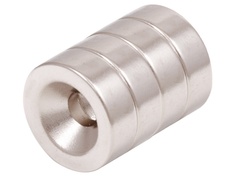 Неодимовый магнит Forceberg диск 15x5mm с зенковкой 4.5/10mm 4шт 9-1301011-004