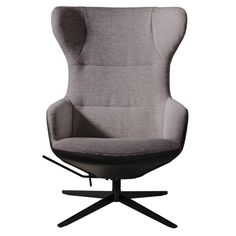 Кресло реклайнер shine combi c пуфом (kebe) серый 70x103x79 см.