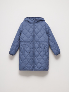 Стеганое пальто для девочек (синий, 146) Sela