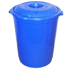 Бак для мусора пластик, 90 л, с крышкой, 54.5х54.5х64 см, Милих, 1090