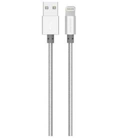 Дата-кабель More choice USB 2.1A для Lightning 8-pin K31i металл 1м (Silver)