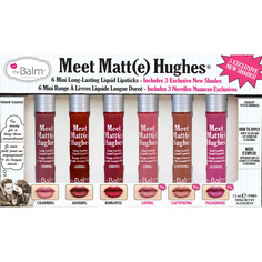 Набор из 6 оттенков мини жидких матовых помад Meet Matt(e) Hughes Thebalm