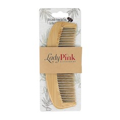 Гребень для волос BASIC деревянный (из бамбука) Lady Pink