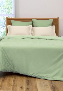 Постельное белье Евро Cozy Home Foam green & Vanilla ice