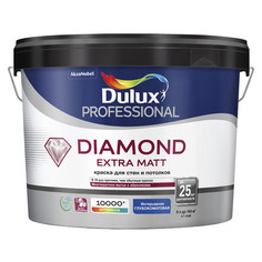Краски для стен и потолков краска в/д DULUX Trade Diamond Extra matt база BW для стен и потолков 9л белая, арт.5717199